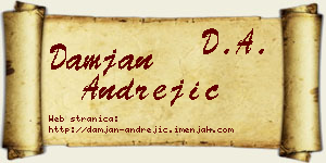 Damjan Andrejić vizit kartica